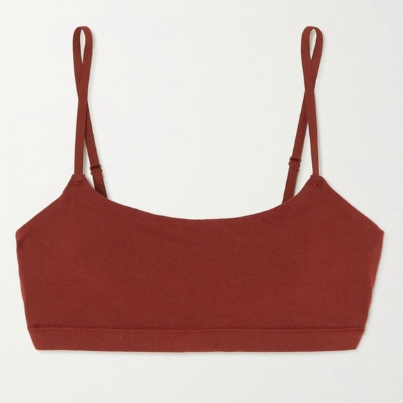 SKIMS Scoop Stretch-Cotton Jersey Bralette | Color: Wine/Brick Red | NEW/NWOT!🍷 - Picture 3 of 7
